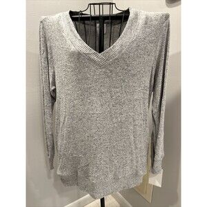 Lola and grace Women Gray Pullover Sweater L Oversized